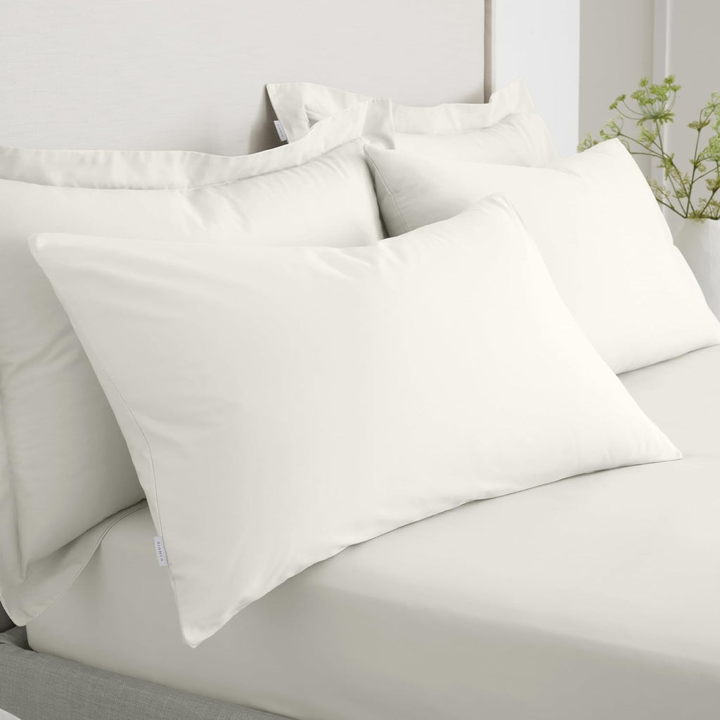 200 Thread Count Cotton Percale Standard Pillowcase Pair Cream