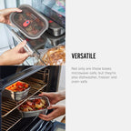 Microwavable Stainless Steel Lunch Box | Multi-Function, Vacuum Sealed Container for Healthy Food | Portable and Stackable Food Storage for Office and Outdoor | 40 oz / 1200 ml