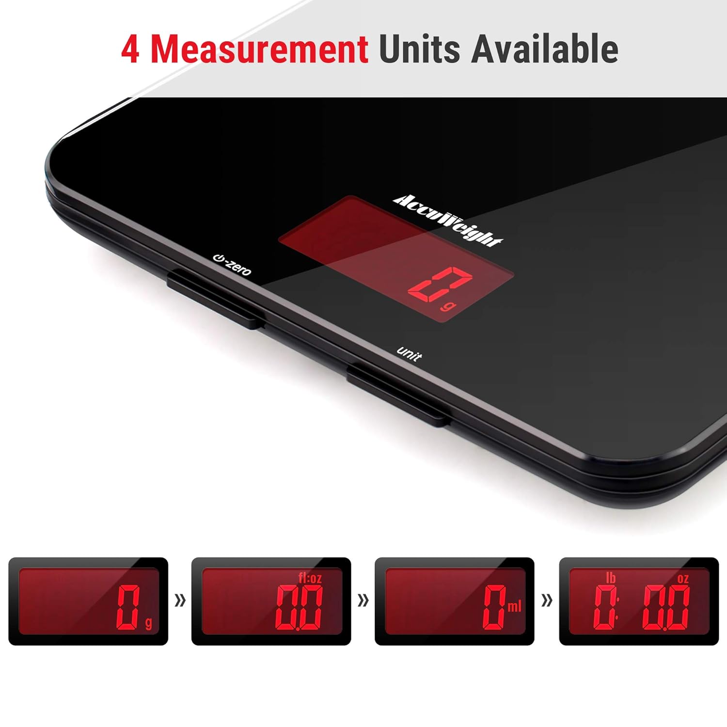 201 Digital Kitchen Scales with Tempered Glass Platform (Batteries included), Electronic Weighing Food Scale with Backlit LCD, Multifunction for Office School Home Baking Cooking, 5kg/11lb