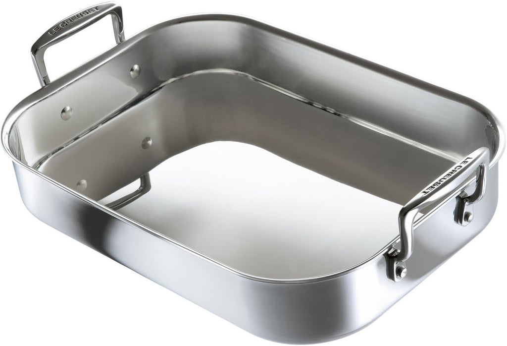 3-Ply Stainless Steel Rectangular Roaster, 35 cm, Silver, 96102270000000