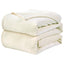 Fleece Blanket Sofa Throw White Cream 4ft x 5ft - Fluffy Soft Warm Versatile Blanket for Sofa/Couch/Bed Throw/Single Size, 130x150 cm