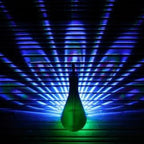Percy Peacock Wall Light, 20 cm, Battery Operated (Pack of 1)