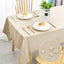 Wipe Clean Tablecloth Wipeable Tablecloths Beige Table Cloth Waterproof Tablecloth Table Cloths Rectangle 140x240cm(55x95in) Polyester