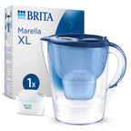 Marella XL Water Filter Jug Blue (3.5L) incl. 1x MAXTRA PRO Pure Performance cartridge - large-volume jug with digital LTI and Flip-Lid - now in sustainable Smart Box packaging