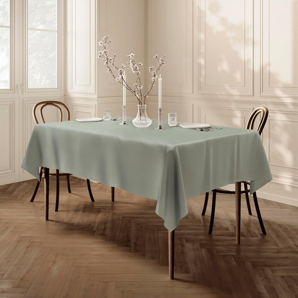 Rectangular Rectangle Fabric Tablecloth Table Cloth Table Cover 100cm x 140cm 39"x55" Sage Green