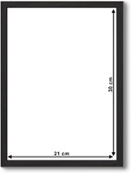 21x30cm Modern Black Wooden Picture Photo Frame A4 Photo Frame Ideal for Prints and Posters Hang Portrait or Landscape
