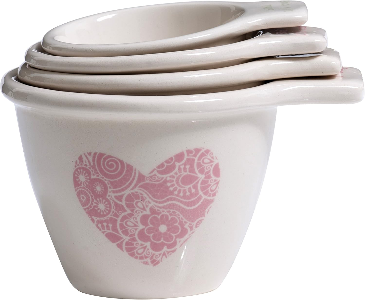 Housewares Dolomite Lola Measuring Cups, Cream, Set of 4