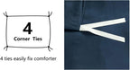 2-Piece 85 gsm Microfibre Single Bedding Duvet Cover Set, Duvet Cover 135 x 200 cm & 1 Pillowcase 50 x 80 cm, Navy Blue