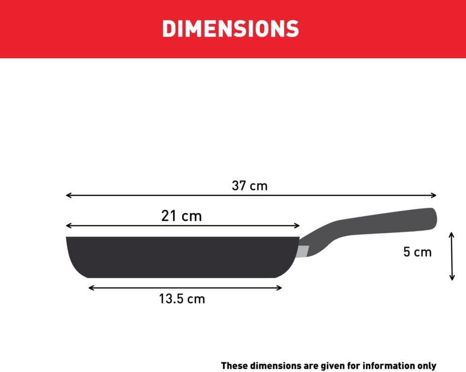 Comfort Max 20cm Stainless Steel Frying Pan – Durable Non-Stick Pan with Thermo-Spot Heat Indicator, Induction Compatible Base, Comfortable Grip Handle, G7260244