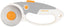 titanium rotary cutter, rotary blade with loop handle, right and left-handed, blade diameter: 60 mm, orange/white/grey, 1066040