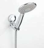 Cosmetic Tower Organizer, White, 3 Rotating Compartments, Chrome, 9 x 6 x 8 cm