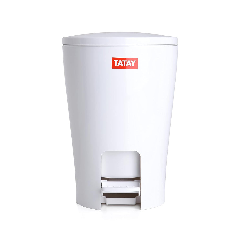 Bathroom Bin with Pedal Diabolo 5L | Inner Bucket with Handle | Practical and Easy-to-Clean Design | Made from Highly Resistant Materials | 19 x 21 x 28.2 cm – White