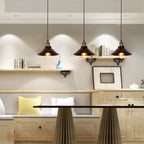 Industrial Retro Black Iron Kitchen Restaurant Bar Balcony Hanging Pendant Light (3 Pack)