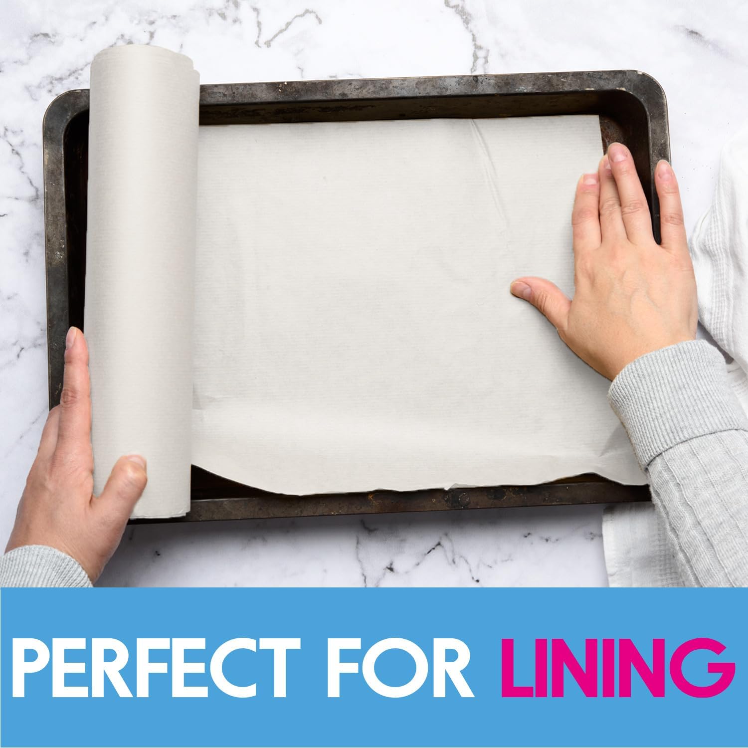 Sealapack Ready to USE Baking Paper, 37cm x 8 METRE ROLL, Brown, SAP015,White