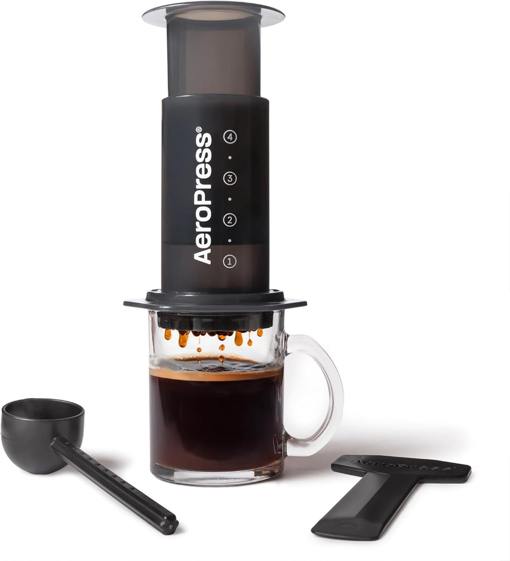 Original Coffee and Espresso-style Maker, Barista Level Portable Coffee Maker with Chamber, Plunger, & Filters, Quick Coffee and Espresso Maker