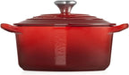 Enamelled Cast Iron Heart Casserole with Heart Shaped Knob, 20 cm, Cerise, 21401200602455