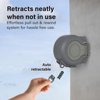 Retractable Washing Line 30m Outdoor, Heavy Duty Wall Mounted Double Washing Lines Extendable Clothes Line Laundry Drying Line for Drying Space, Grey