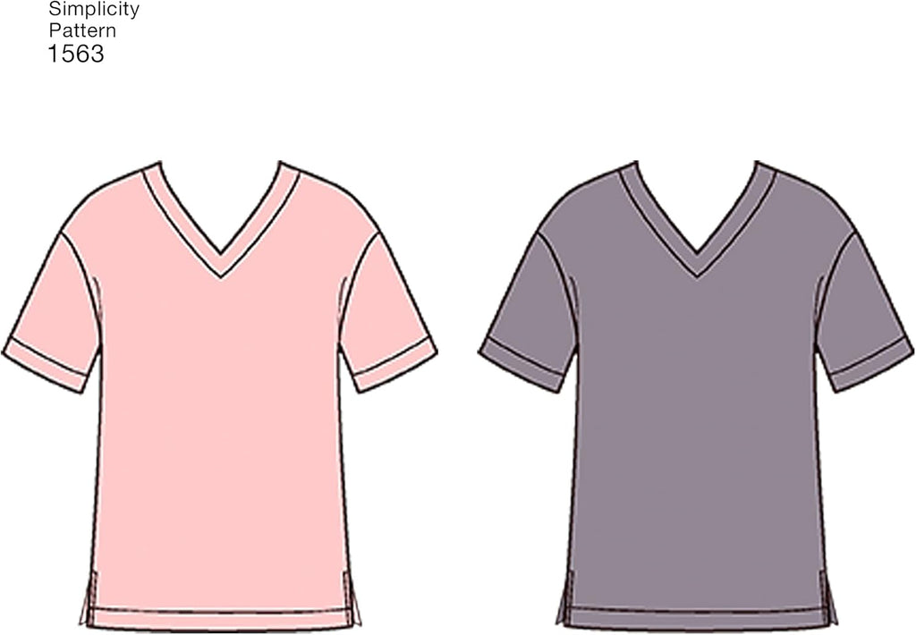 Simplicity Sewing Pattern 1563: Misses' Men's and Teens' Sleepwear, Size A, Paper, White, A (XS-S-M-L-XL)