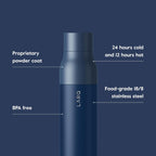 Bottle Twist Top 25oz - Insulated Stainless Steel Water Bottle | BPA Free | Reusable Water Bottle for Camping, Office, and Travel | Keep Drinks Cold and Hot, Monaco Blue