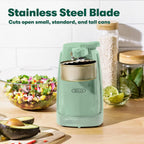 Electric Can Opener and Knife Sharpener, Multifunctional Jar and Bottle Opener with Removable Cutting Lever and Cord Storage, 60 Watt Motor, BPA Free, Stainless Steel Blade, Sage