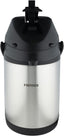 3.0L Stainless Steel Lever Airpot, Leakproof Flask for Hot and Cold Drinks, Easy Pump Drink Dispenser for Events, Silver
