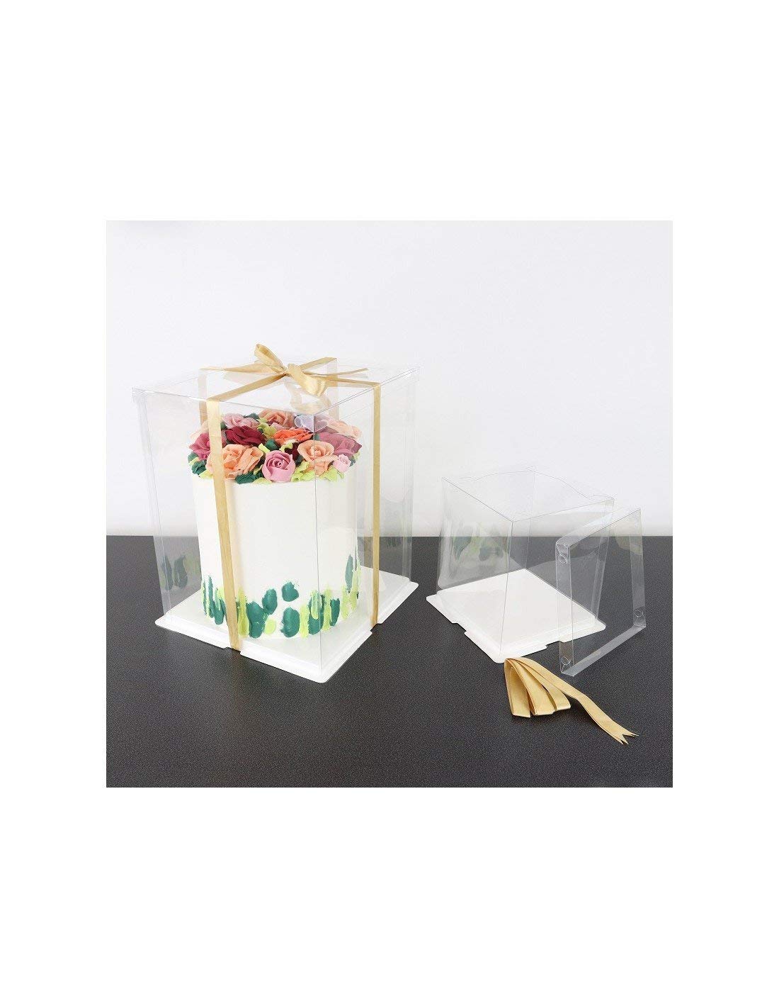 CCB14 Crystal Cake Box 35cm / 14", White