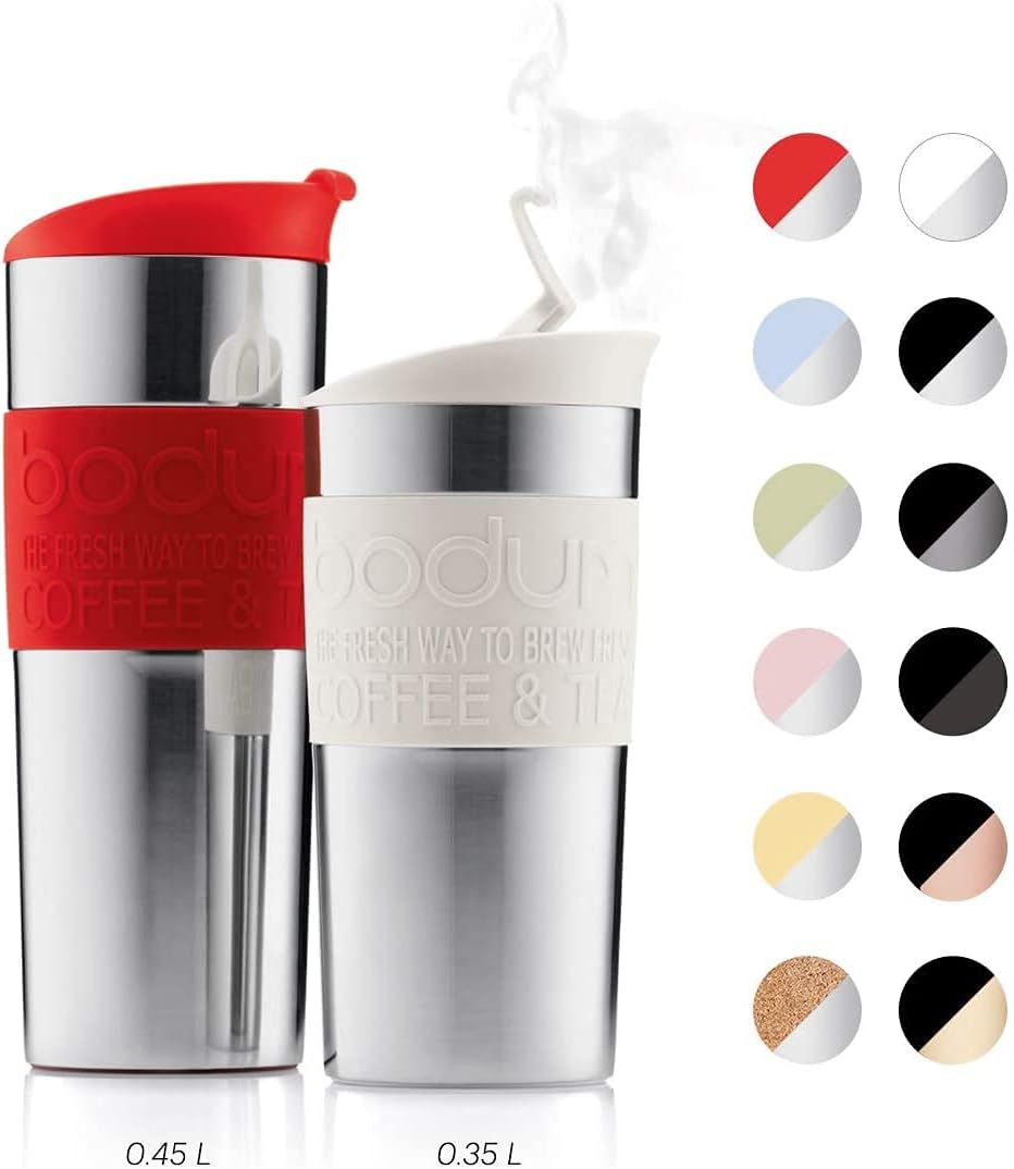 11068-01 Travel Mug Vacuum with flip top lid, Black, Small, 0.35 l, 12 oz, Pack of 1