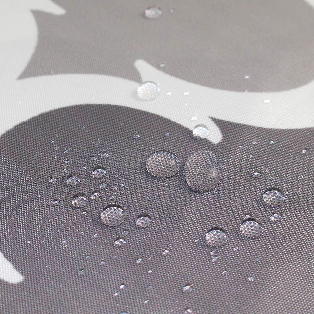 Shower Curtain 200 x 200cm Mildew Resistant Geometric Thick Polyester Fabric Bathroom Shower Curtain Waterproof Washable Bath Curtain with Hooks, Weighted Hem