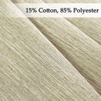 1 Panel Eyelet Grommet Curtains - Cotton Blend Room Darkening Curtain with Tiebacks, Blackout Thermal Insulated Window Drapes for Nursery, Bedroom, Living Room (Beige, 66 x 54 Inch Drop)