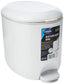 518503 Premium Deluxe Bathroom Pedal Bin with inner, 3.5 litre, White Grey, 29 x 18.5 x 23cm