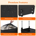Lifewit Slim Rolling Laundry Basket with Wheels, 75L Collapsible Tall Laundry Basket with Handles, 2 Packs Narrow Laundry Room Organization for Laundry Room Dorm Bathroom Bedroom, Black
