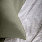 Cassia - Relaxed Cotton Duvet Cover Set, 100%, Khaki, Single
