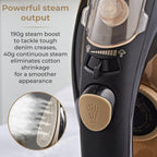 T22021GLD Ceraglide Steam Iron with Fast Heat-Up, Long Power Cord, 3100W, Black and Gold
