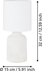 Bellariva 1-Light Crème and White Table Lamp 97773