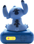 , Disney Stitch, Nightlight alarm clock, Sounds and Melodies, LCD Backlit screen, Luminous, Snooze, Blue, RL800D