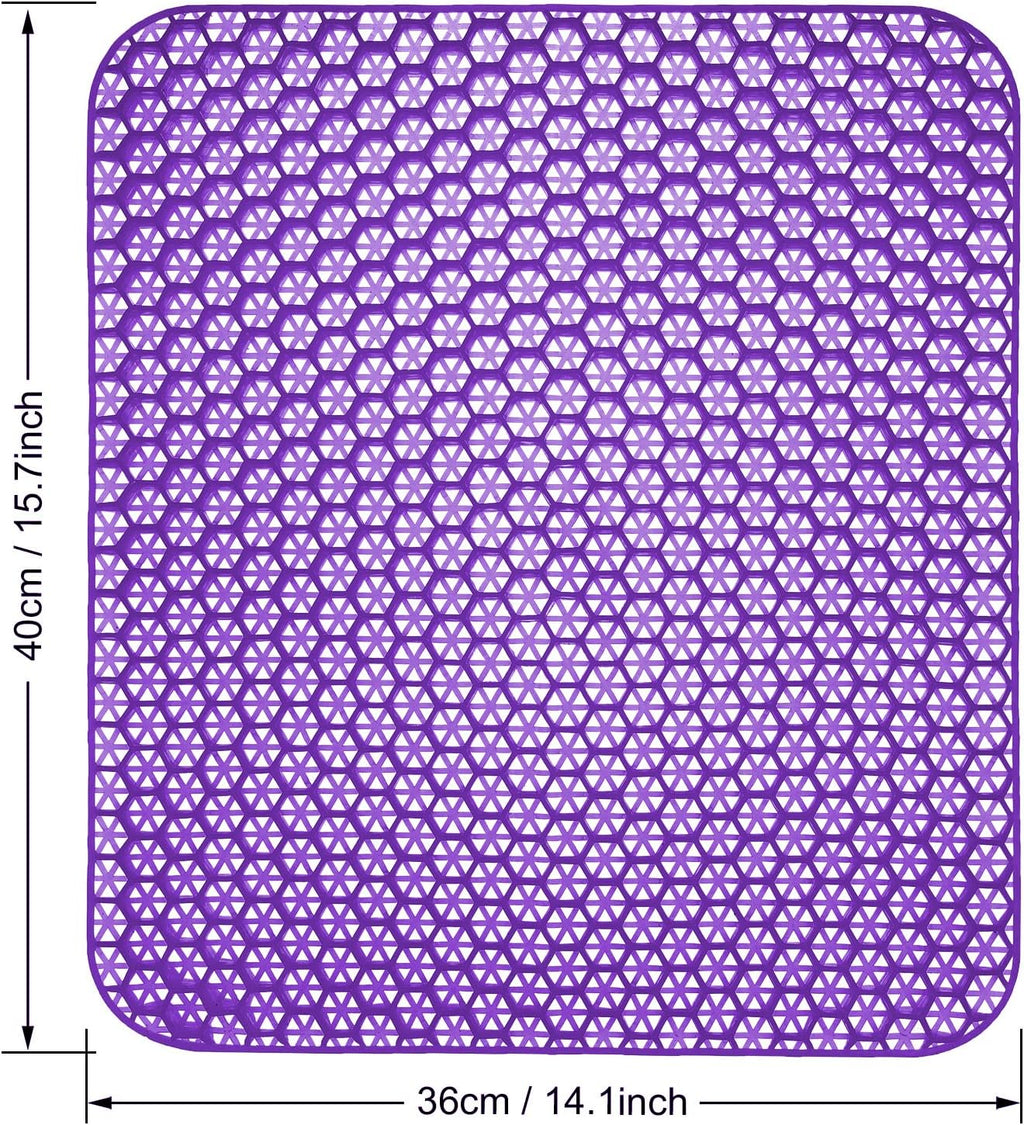 Gel Seat Cushion Double Thick - Honeycomb Breathable Office Chair Cushion for Back, Hip & Sciatica Pain Relief - Non-Slip Cool Gel Car & Wheelchair Cushion (Home/Work Use)