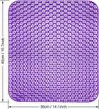 Gel Seat Cushion Double Thick - Honeycomb Breathable Office Chair Cushion for Back, Hip & Sciatica Pain Relief - Non-Slip Cool Gel Car & Wheelchair Cushion (Home/Work Use)