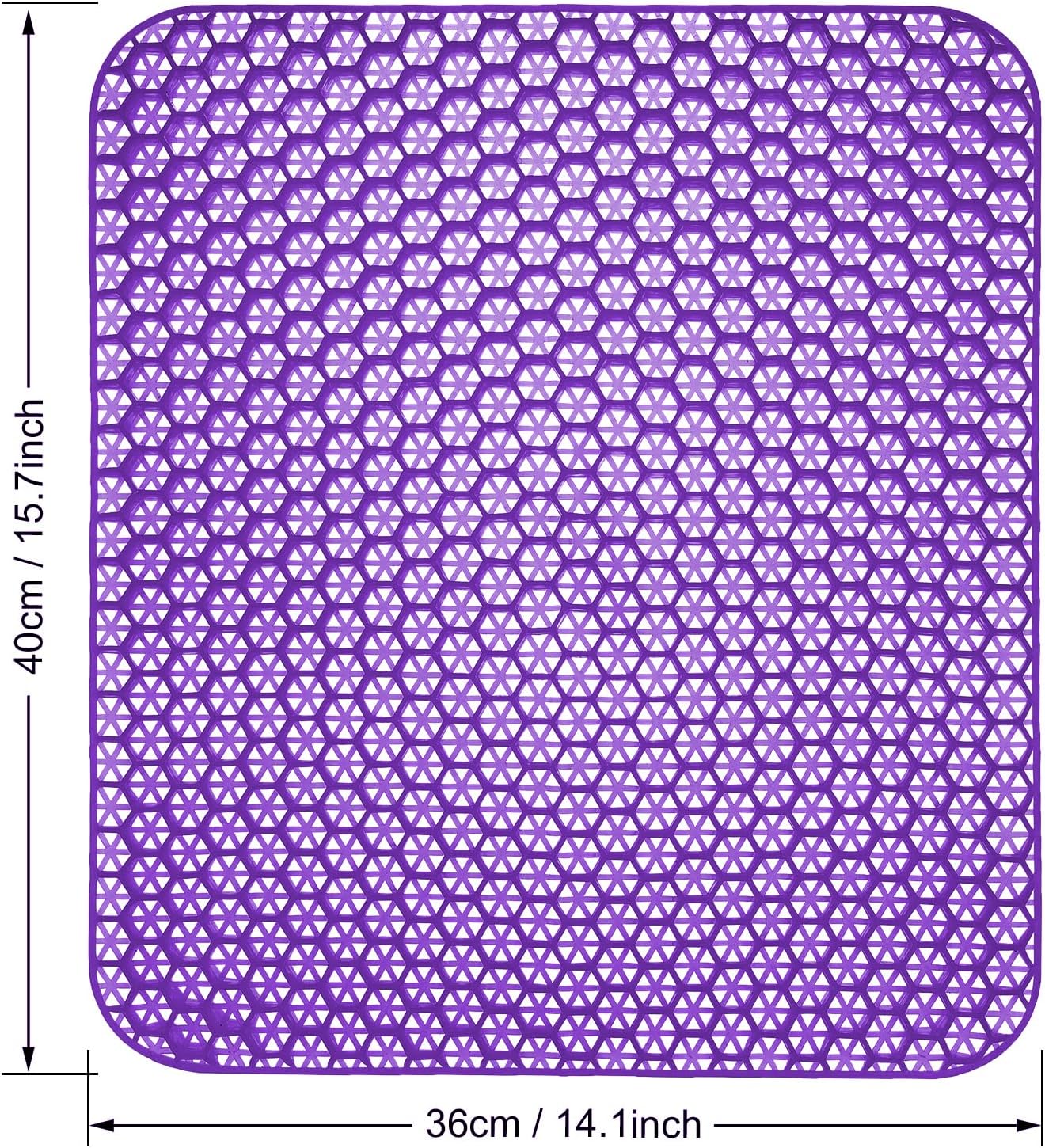 Gel Seat Cushion Double Thick - Honeycomb Breathable Office Chair Cushion for Back, Hip & Sciatica Pain Relief - Non-Slip Cool Gel Car & Wheelchair Cushion (Home/Work Use)