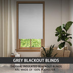 Versatile Portable Roller Blind-Stick On Blackout Curtains for Windows,Temporary Curtains, Any Size and Shape-Bedroom,Indoor & Outdoor-Blackout Blind-Gray