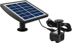 Decdeal Fountain Pump 6V/2W Solar Water Pump with Adjustable Solar Panel DIY Birdbath Fountain Pump Outdoor Water Fountain Panel Kit for Fish Tank Small Pond Garden Patio Lawn Pool