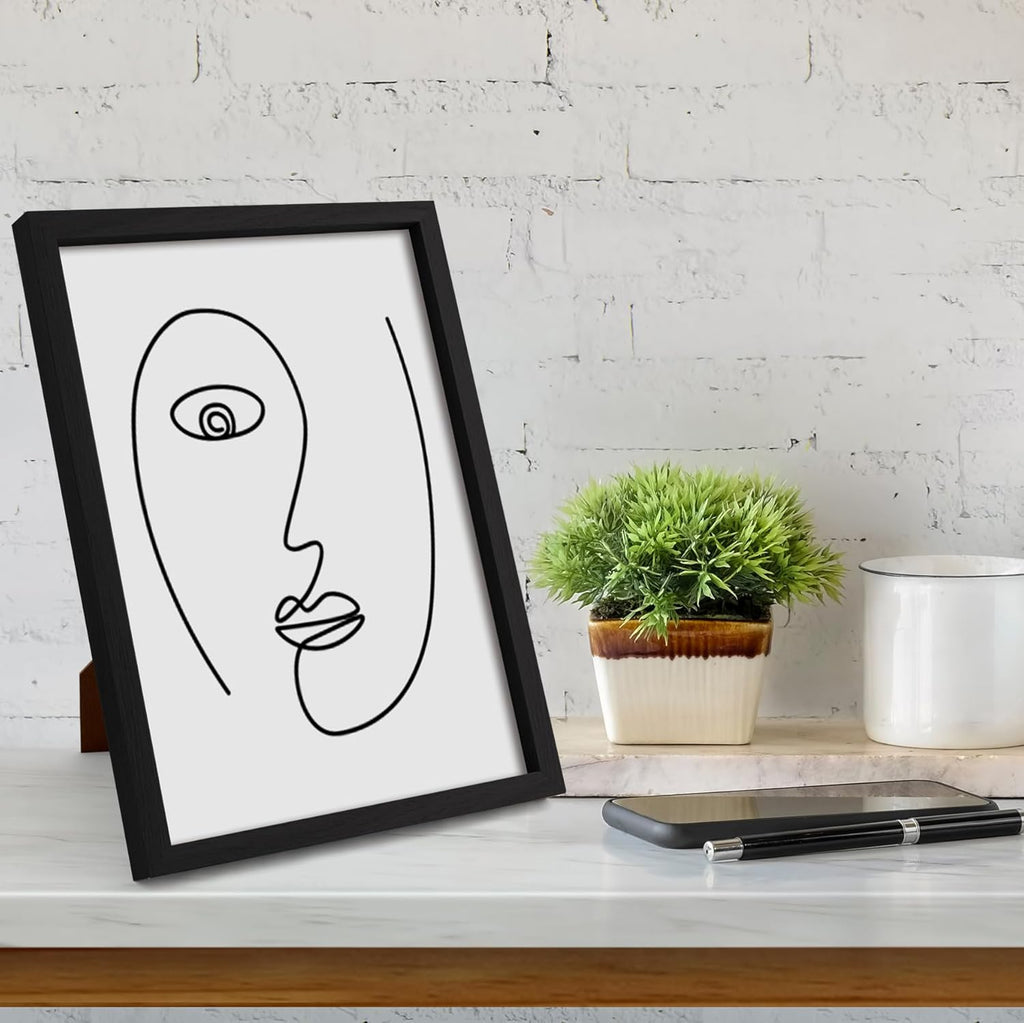 21x30cm Modern Black Wooden Picture Photo Frame A4 Photo Frame Ideal for Prints and Posters Hang Portrait or Landscape