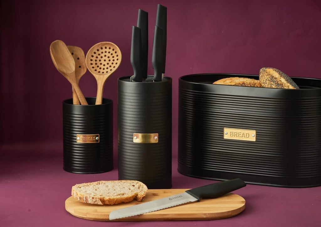 Otto Black Bread Bin