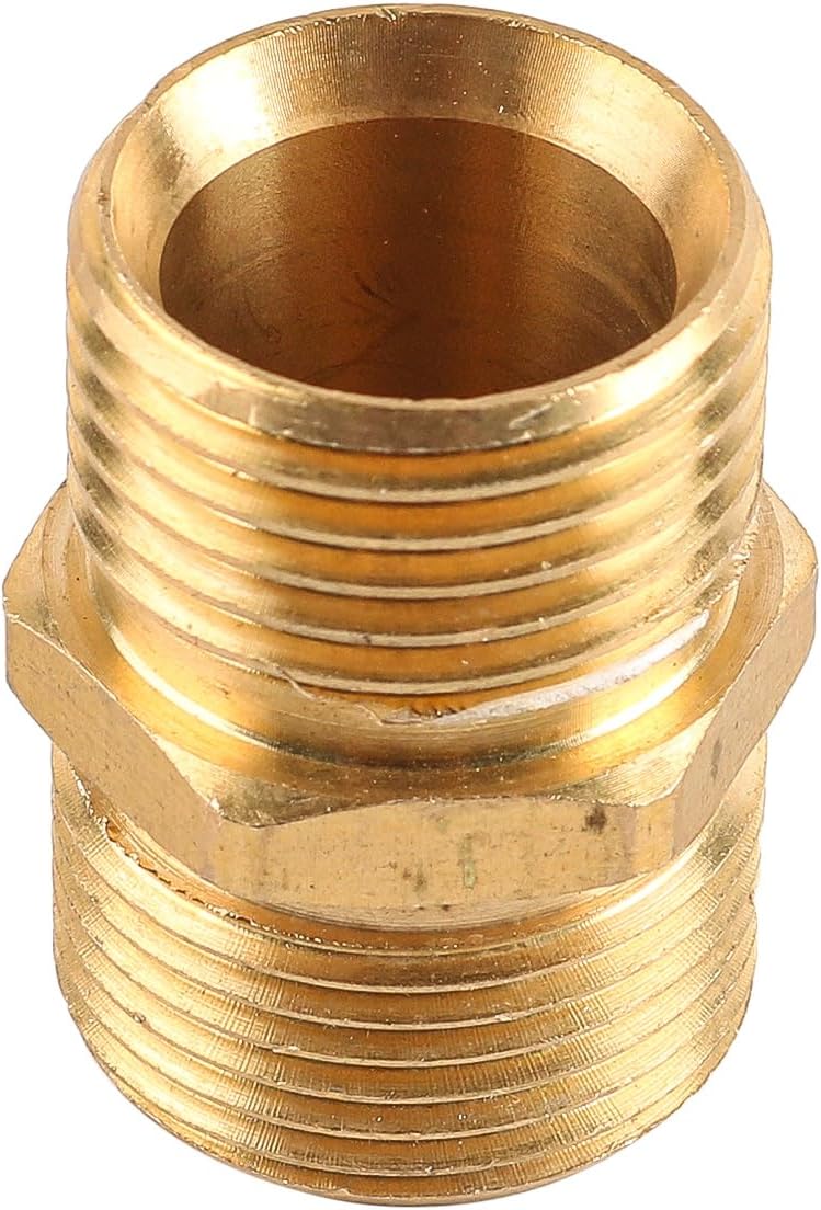 Sarini High Pressure Cleaner Adapter Brass Hose Connector Adapter M22 15mm Male to M22 14mm Male