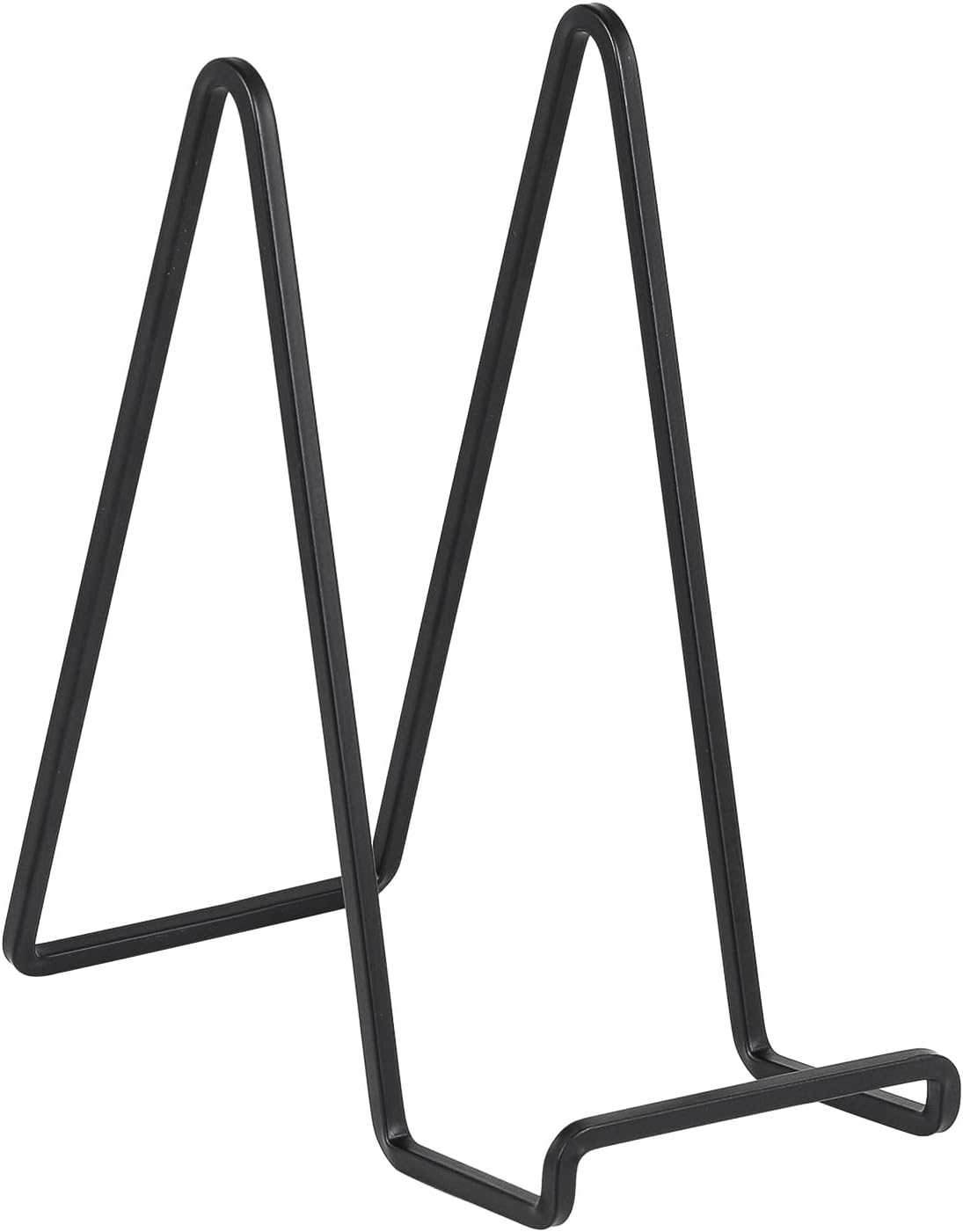 Large Plate Holder Display Stand - 10 inch Tall Plate Stands for Display - Metal Picture Frame Stand - Big Tabletop Easel Stand for Decorative Plates | Platter | Book | Plaque | Tile - 2 Pack - Black Main image