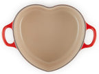 Enamelled Cast Iron Heart Casserole with Heart Shaped Knob, 20 cm, Cerise, 21401200602455
