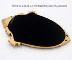 Funly mee 30×23 CM Antique Decorative Wall Mirror Gold Shield Shape (Small)