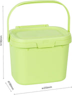 518252 Everyday Kitchen Food Waste Compost Caddy Bin, 4.5 Litre, White/Metallic Sliver, Silver, 4.5ltr