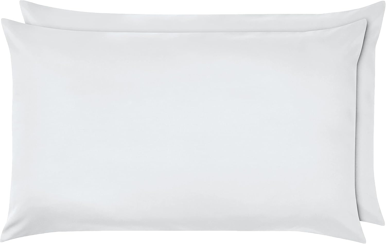 Microfiber Pillowcases, Standard Size 50 x 80 cm (Pack of 2), Bright White