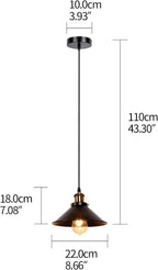 Industrial Retro Black Iron Kitchen Restaurant Bar Balcony Hanging Pendant Light (3 Pack)