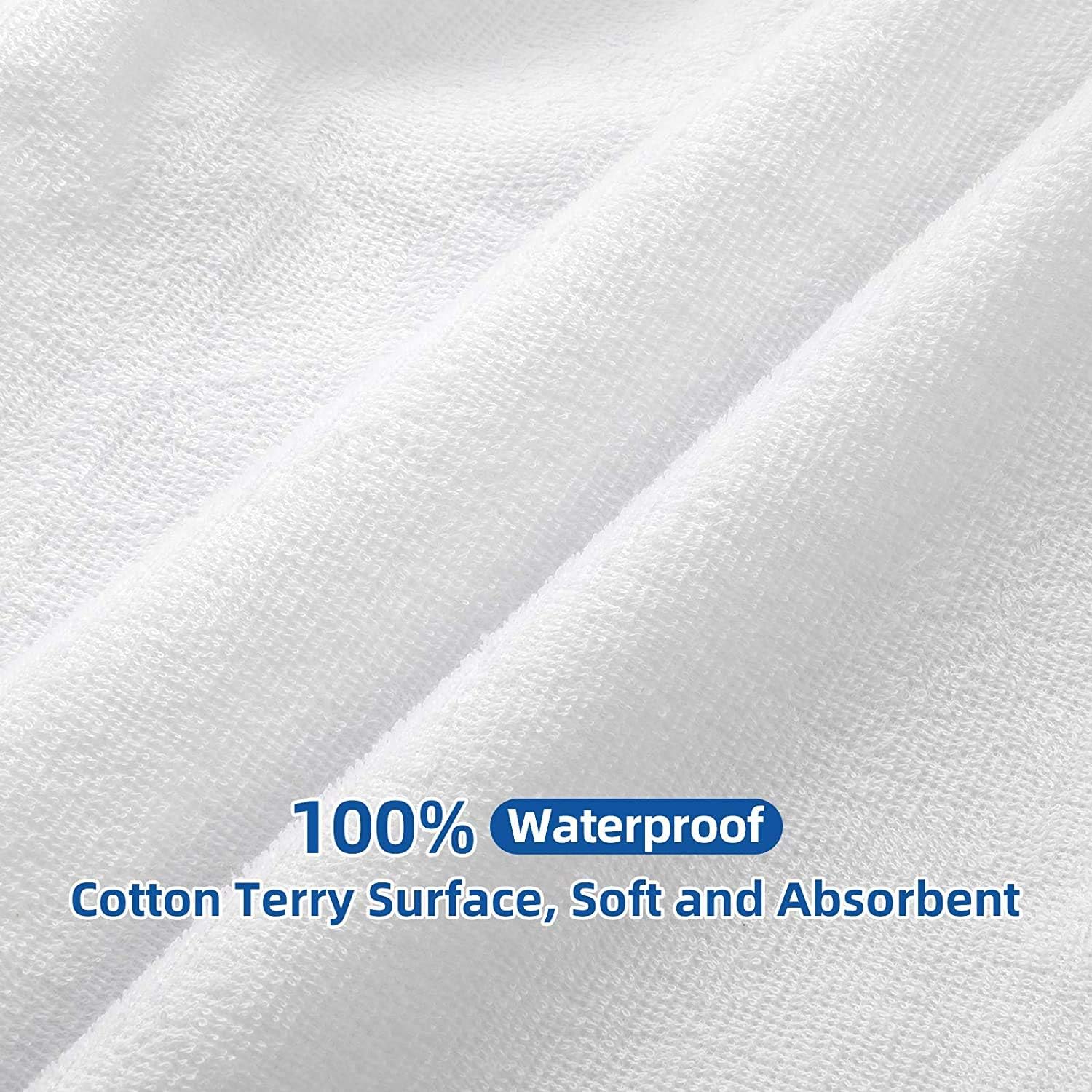 Terry Towelling Waterproof Zipped pillow protector 50x70cms